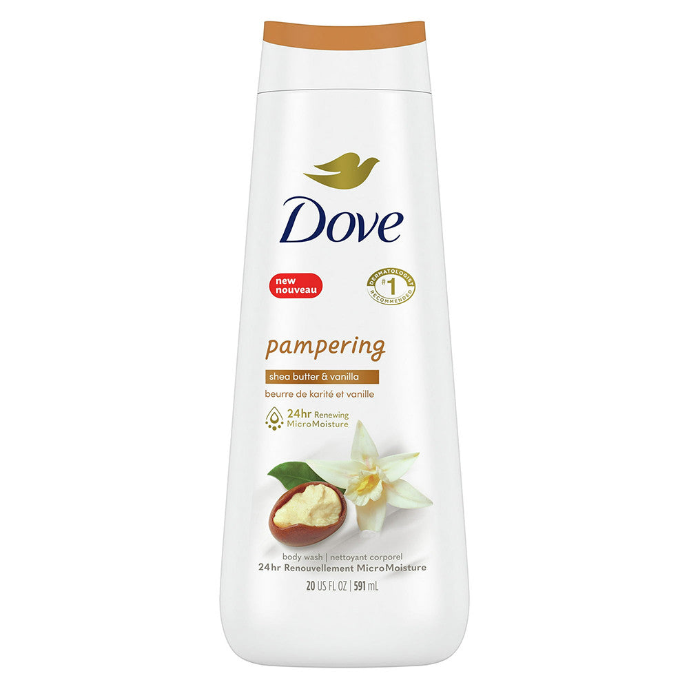 Dove Pampering Shea Butter and Warm Vanilla Liquid Body Wash, 20 Oz